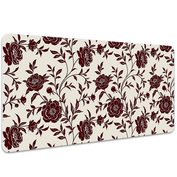 Bureau mat Bourgondische bloemen