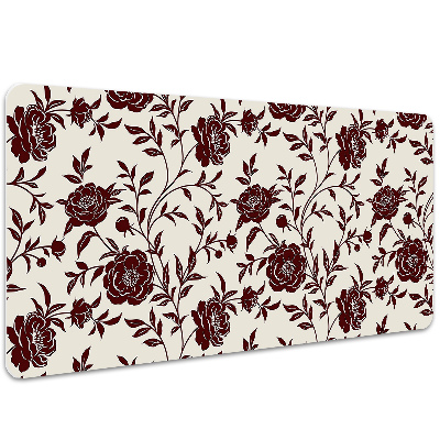 Bureau mat Bourgondische bloemen