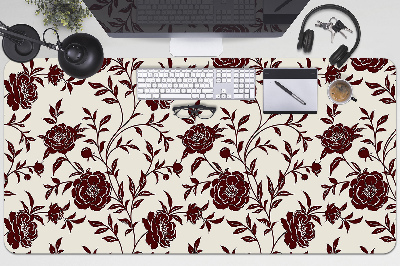 Bureau mat Bourgondische bloemen