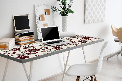 Bureau mat Bourgondische bloemen