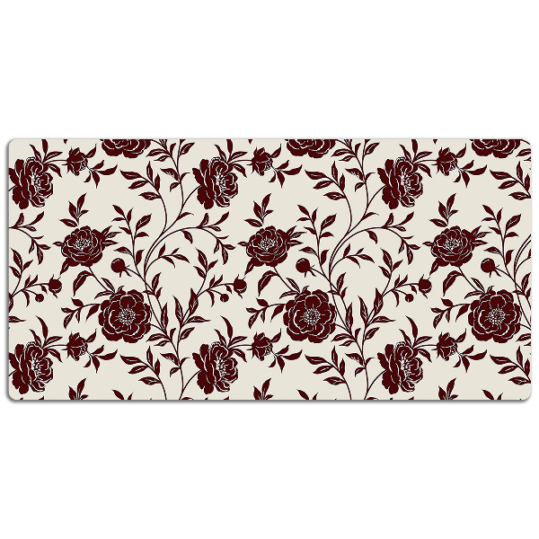 Bureau mat Bourgondische bloemen