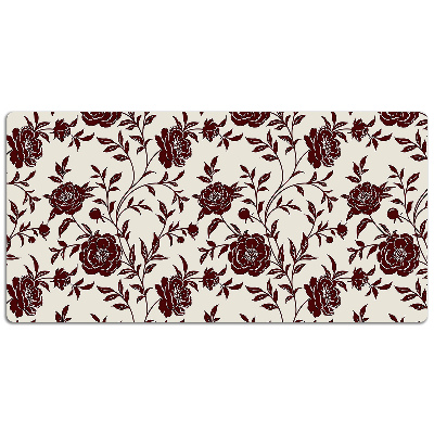 Bureau mat Bourgondische bloemen