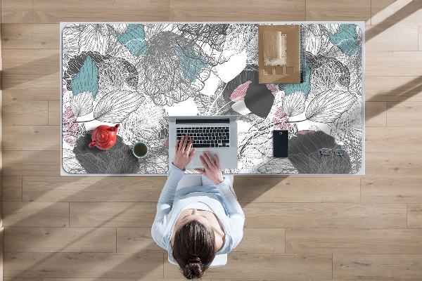 Bureau onderlegger Bloemenpatroon
