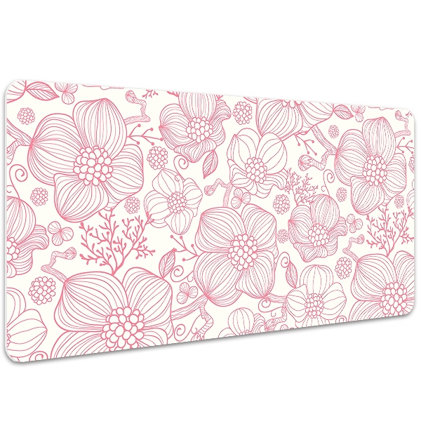 Bureau onderlegger Contourbloemen