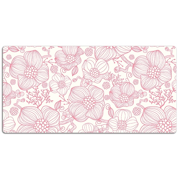 Bureau onderlegger Contourbloemen