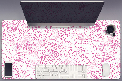 Bureau onderlegger Roze bloemen