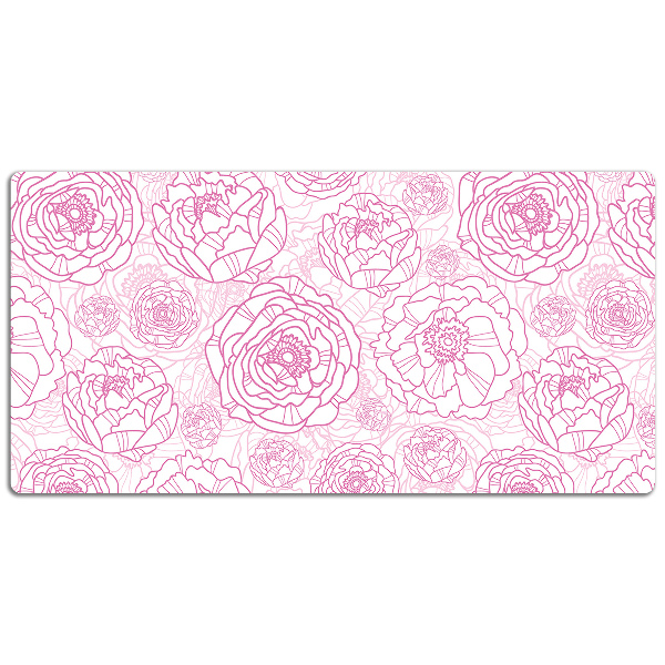 Bureau onderlegger Roze bloemen