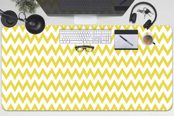 Bureau mat Gele zigzags