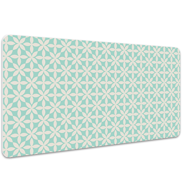 Bureau mat Wit en blauw patroon
