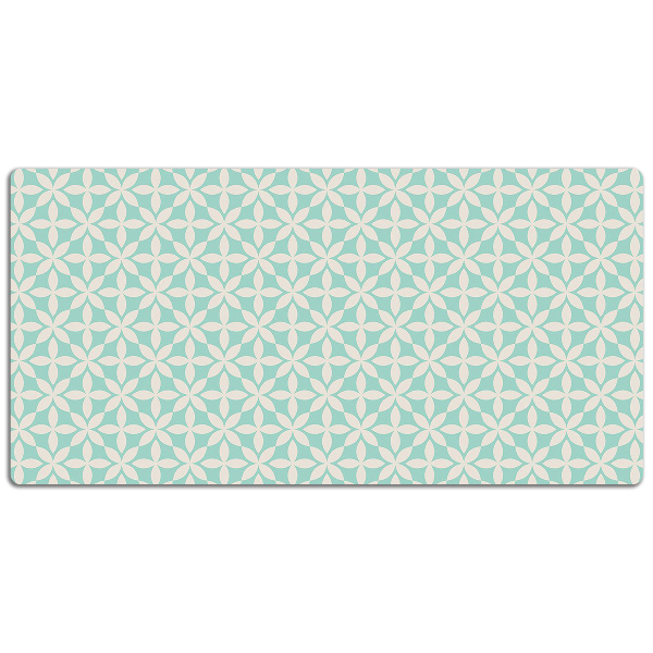 Bureau mat Wit en blauw patroon