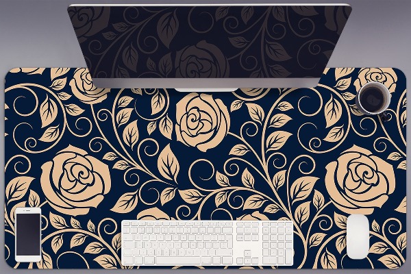 Bureau onderlegger Vintage gouden rozen