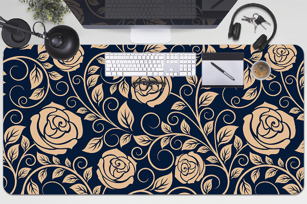 Bureau onderlegger Vintage gouden rozen