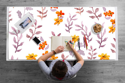 Bureau mat Geschilderde bloemen