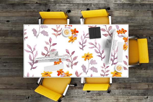 Bureau mat Geschilderde bloemen