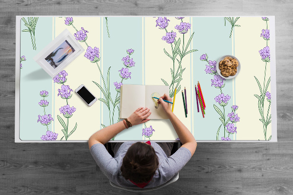 Bureau onderlegger groot Lavendelbloemen