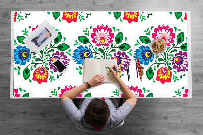 Bureau mat Folkstijlbloemen