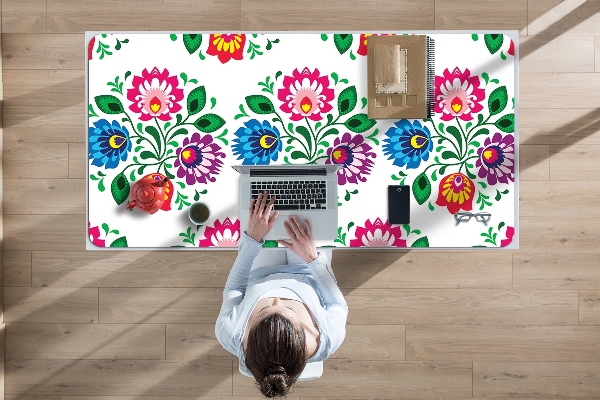 Bureau mat Folkstijlbloemen