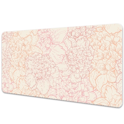 Bureau mat Roze peonies