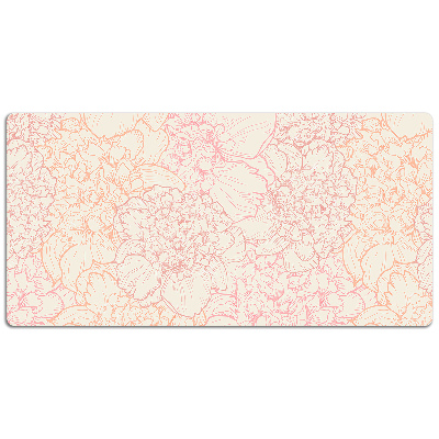 Bureau mat Roze peonies