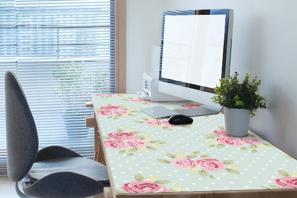 Bureau onderlegger Roze boeketten