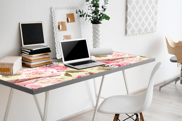 Bureau onderlegger Vogels bloemen vlinders