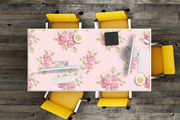 Bureau onderlegger Roze boeket
