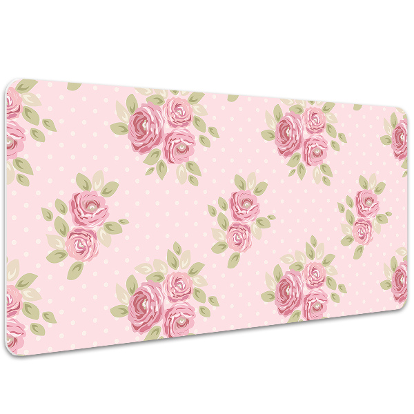 Bureau onderlegger Roze boeket