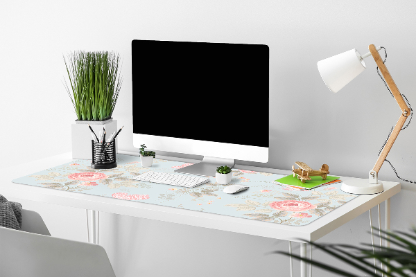 Bureau onderlegger Rozen en vlinders