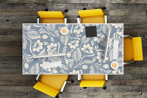 Bureau onderlegger Blauw ornament
