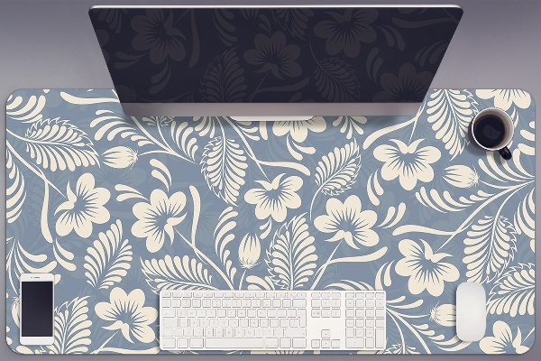 Bureau onderlegger Blauw ornament