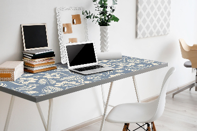 Bureau onderlegger Blauw ornament