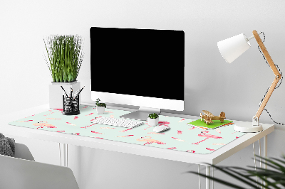 Bureau onderlegger Flamingo's en veren