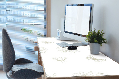 Bureau mat Vlinders en bloemen