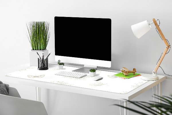 Bureau mat Vlinders en bloemen