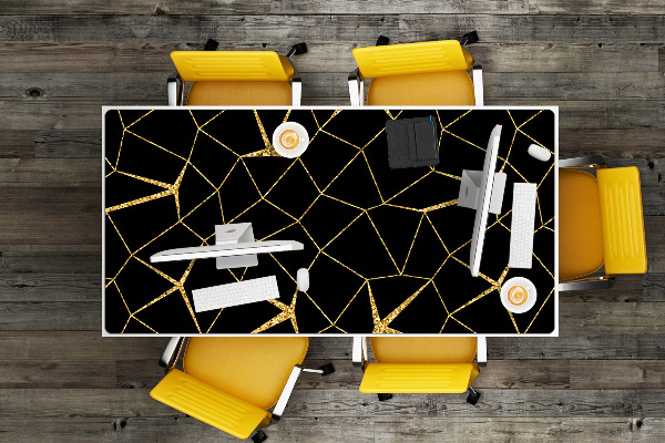 Bureau mat Goud en zwart mozaïek
