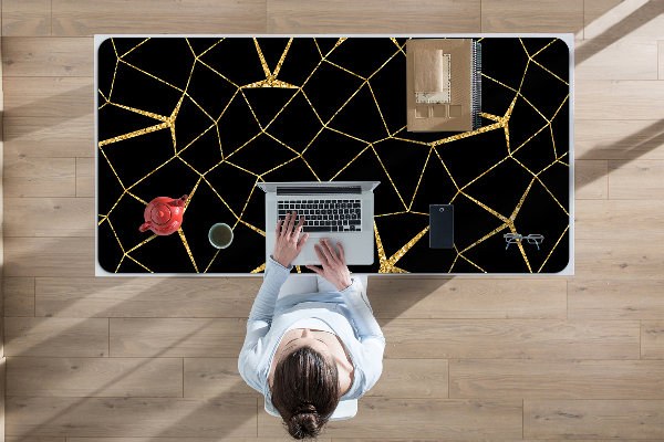 Bureau mat Goud en zwart mozaïek