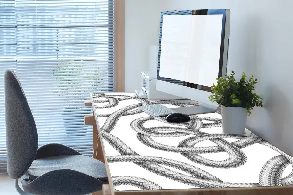 Bureau onderlegger groot Verwarde kabel