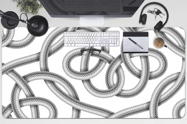 Bureau onderlegger groot Verwarde kabel