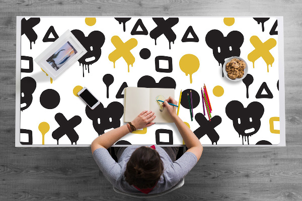 Bureau mat Graffiti zwart en geel