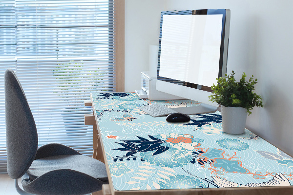 Bureau onderlegger Kraan en bloemen