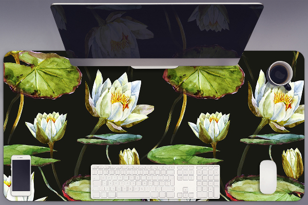 Bureau onderlegger groot Lotos bloemen