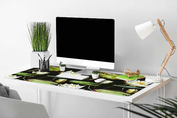 Bureau onderlegger groot Lotos bloemen