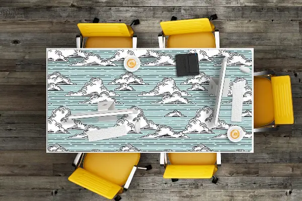 Bureau mat Wolken tekening