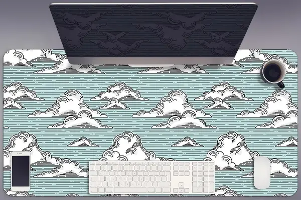 Bureau mat Wolken tekening