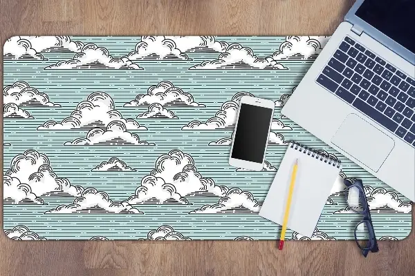 Bureau mat Wolken tekening