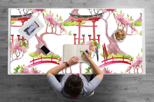 Bureau onderlegger Japanse motieven