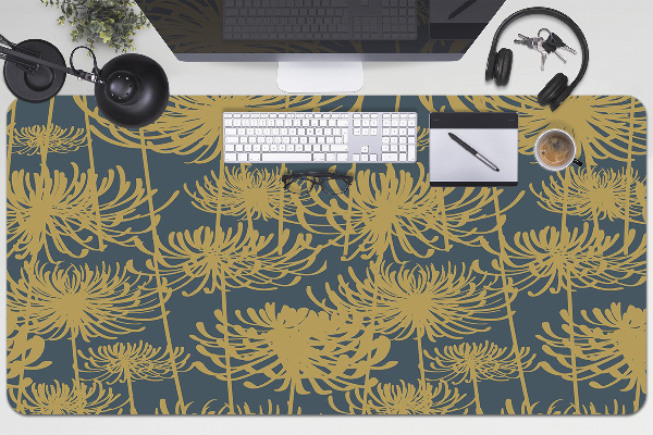 Bureau onderlegger Gouden bloemen