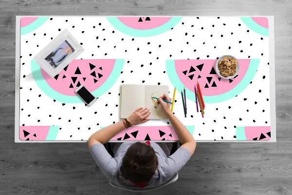 Bureau mat Watermeloenen en stippen