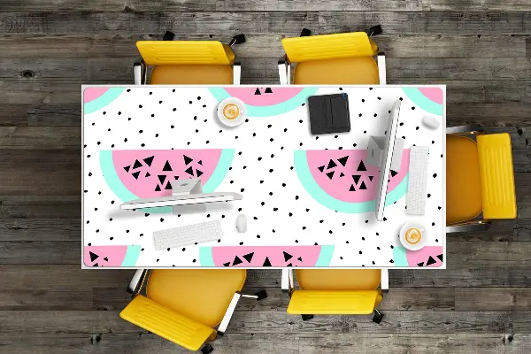 Bureau mat Watermeloenen en stippen
