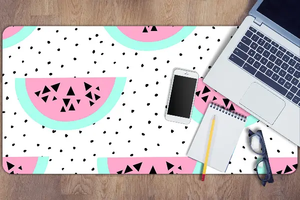 Bureau mat Watermeloenen en stippen